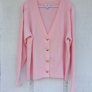 Crown & Ivy Light Pink Sweater Gardigen
